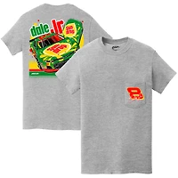 Men's JR Motorsports Official Team Apparel  Heather Gray Dale Earnhardt Jr. Sun Drop #8 Camaro Pocket T-Shirt