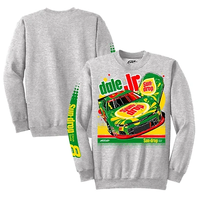 Sweat-shirt officiel de l'équipe JR Motorsports pour homme, gris chiné, Dale Earnhardt Jr. Sun Drop n° 8 Camaro
