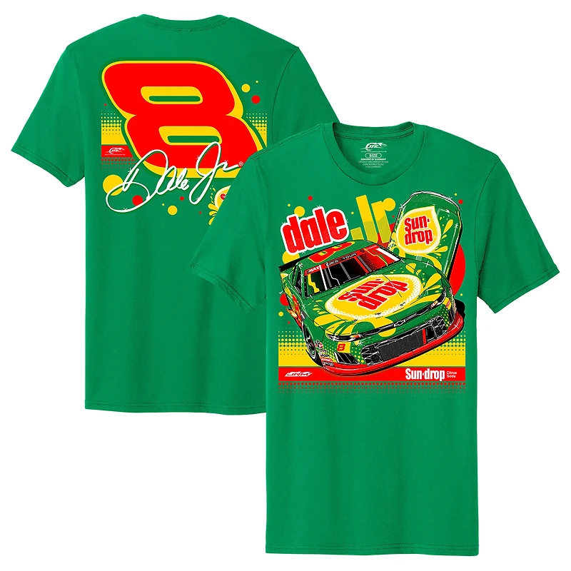 T-shirt officiel de l'équipe JR Motorsports pour homme, Kelly Green, Dale Earnhardt Jr. Sun Drop #8 Camaro