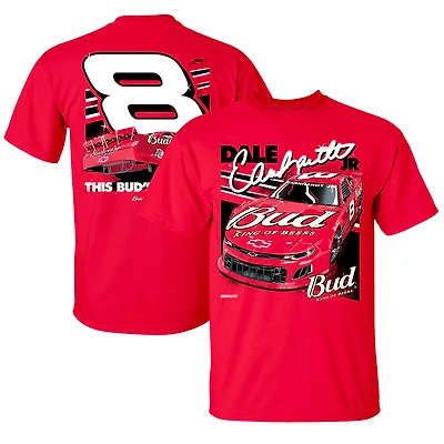 Men's JR Motorsports Official Team Apparel Red Dale Earnhardt Jr. Budweiser Car T-Shirt