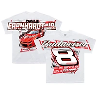 Men's JR Motorsports Official Team Apparel White Dale Earnhardt Jr. Budweiser Tonal Print T-Shirt