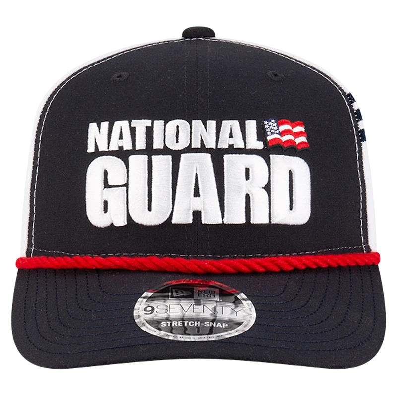 Men's New Era Black/White Dale Earnhardt Jr. National Guard 9SEVENTY Stretch-Snap Hat