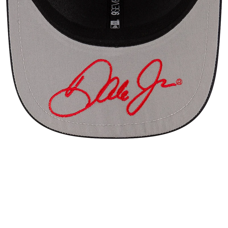 Casquette extensible à boutons-pression Dale Earnhardt Jr. National Guard 9SEVENTY de New Era pour homme, noire et blanche