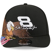 Men's New Era Black Dale Earnhardt Jr. Patriotic Eagle & Flag A-Frame 9FIFTY Snapback Hat