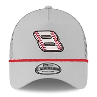 Men's New Era Gray Dale Earnhardt Jr. Budweiser 9FORTY A-Frame Trucker Adjustable Hat