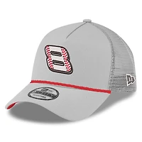 Men's New Era Gray Dale Earnhardt Jr. Budweiser 9FORTY A-Frame Trucker Adjustable Hat