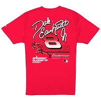 Men's New Era Red Dale Earnhardt Jr. Budweiser x MLB 2025 Speedway Classic Car T-Shirt