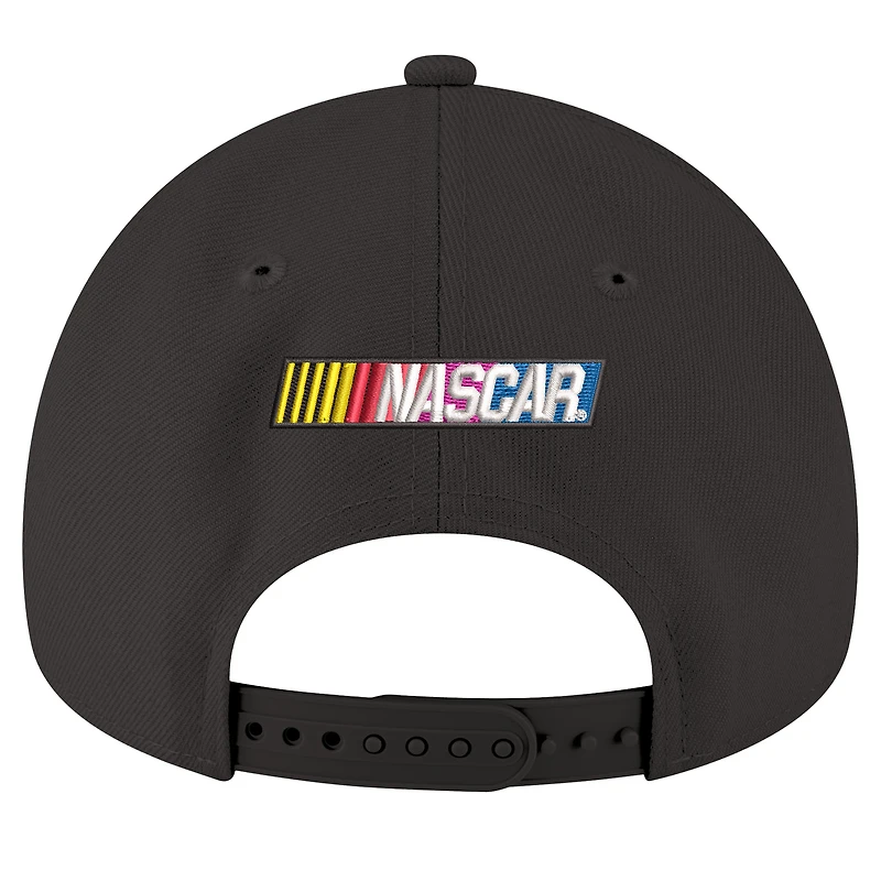 Casquette ajustable en corde Dale Earnhardt Jr. 9FORTY de New Era pour homme, noire
