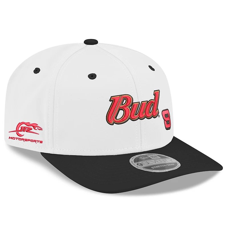 Men's New Era White Dale Earnhardt Jr. Budweiser 9SEVENTY Stretch-Snap Hat