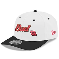 Men's New Era White Dale Earnhardt Jr. Budweiser 9SEVENTY Stretch-Snap Hat