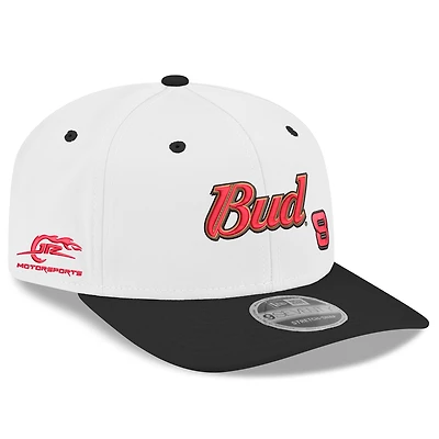 Men's New Era White Dale Earnhardt Jr. Budweiser 9SEVENTY Stretch-Snap Hat