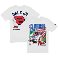 Men's New Era White Dale Earnhardt Jr. Budweiser x MLB 2025 Speedway Classic Car T-Shirt
