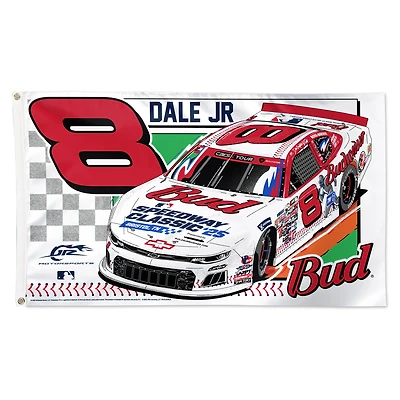 Drapeau de baseball WinCraft Dale Earnhardt Jr. Budweiser, 7,6 x 12,7 cm, simple face, de luxe