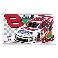 Drapeau de baseball WinCraft Dale Earnhardt Jr. Budweiser, 7,6 x 12,7 cm, simple face, de luxe