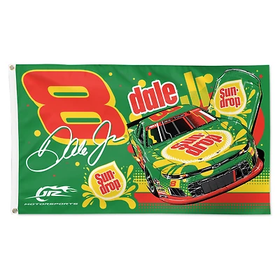 Drapeau de luxe WinCraft Dale Earnhardt Jr. Sun Drop Camaro 3" x 5" simple face