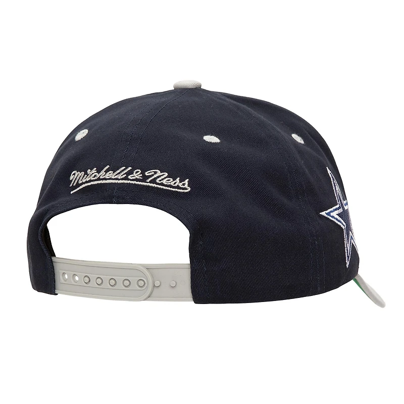 Mitchell & Ness Navy Dallas Cowboys Block Sweep Pro Adjustable Hat