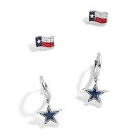 Lot de deux boucles d'oreilles BaubleBar Dallas Cowboys
