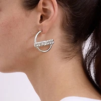 Boucles d'oreilles créoles BaubleBar avec logo des Cowboys de Dallas