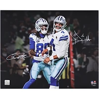 CeeDee Lamb & Dak Prescott Dallas Cowboys Autographed 16" x 20" Celebration Photograph