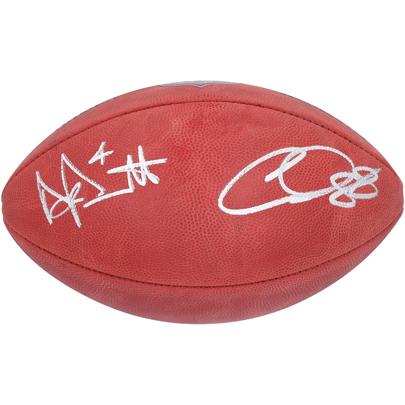 Ballon de football en couleur signé par CeeDee Lamb et Dak Prescott des Cowboys de Dallas