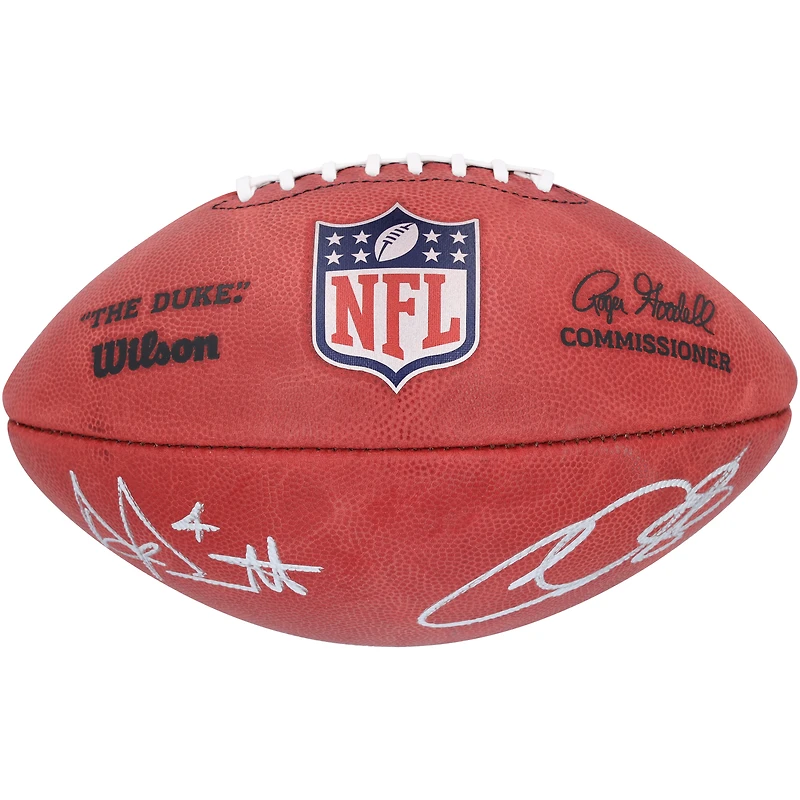 Ballon de football en couleur signé par CeeDee Lamb et Dak Prescott des Cowboys de Dallas