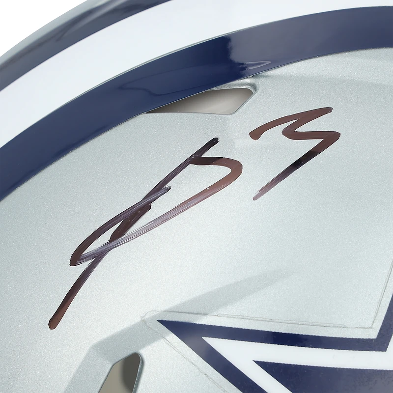 Casque Riddell Speed Authentic autographié par CeeDee Lamb, Dak Prescott et George Pickens des Dallas Cowboys