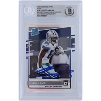 Carte de recrue authentifiée autographiée par CeeDee Lamb Dallas Cowboys 2020 Panini Donruss Optic Rated Rookie Holo #156 Beckett Fanatics