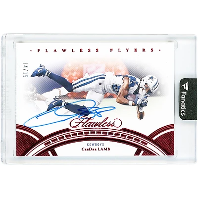 CeeDee Lamb Dallas Cowboys Autographed 2023 Panini Flawless Flyers Ruby #FF-CDL #14/15 Card