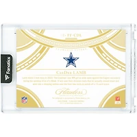 Carte autographiée par CeeDee Lamb (Dallas Cowboys) - Panini Flawless Flyers Sapphire 2023 #FF-CDL #2/10