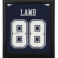 Maillot Nike encadré dédicacé par CeeDee Lamb des Dallas Cowboys, édition limitée, bleu marine, Shadowbox