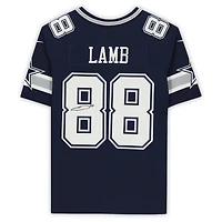 Maillot Nike bleu marine dédicacé par CeeDee Lamb des Cowboys de Dallas