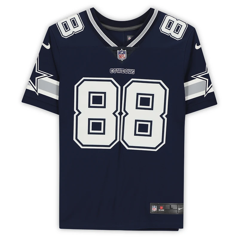 Maillot Nike bleu marine dédicacé par CeeDee Lamb des Cowboys de Dallas