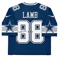 Maillot Nike bleu marine dédicacé par CeeDee Lamb des Cowboys de Dallas
