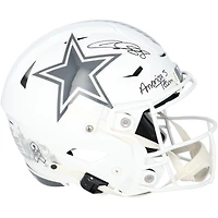 Casque Riddell Speed ​​Flex Authentic 2024 Salute To Service, signé par CeeDee Lamb des Dallas Cowboys, avec inscription « America's Team ».