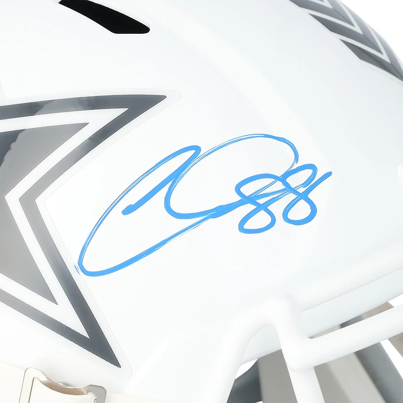 Casque Riddell 2024 Salute To Service Speed ​​autographié par CeeDee Lamb des Cowboys de Dallas