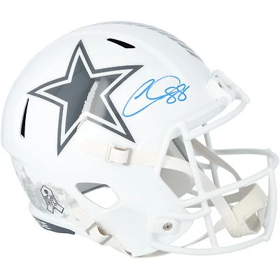 Casque Riddell 2024 Salute To Service Speed ​​autographié par CeeDee Lamb des Cowboys de Dallas