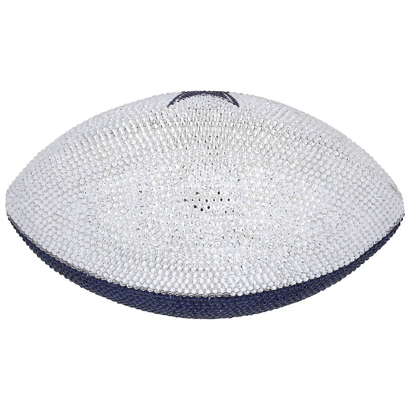 Ballon de football américain des Dallas Cowboys autographié par CeeDee Lamb, panneau blanc en cristal Swarovski - Illustration par Rock On Sports