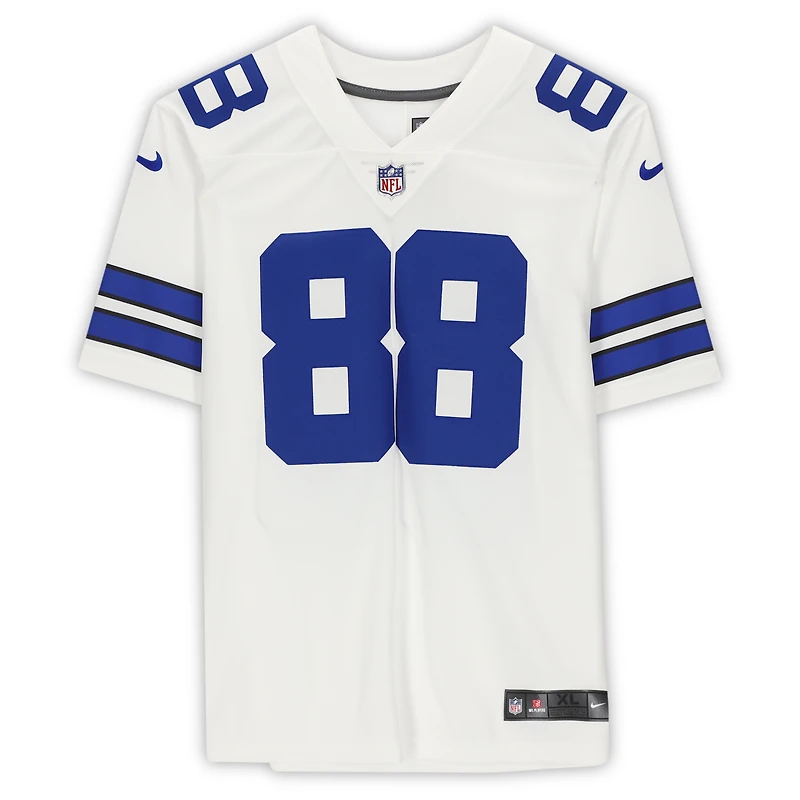 Maillot Nike blanc dédicacé par CeeDee Lamb des Cowboys de Dallas