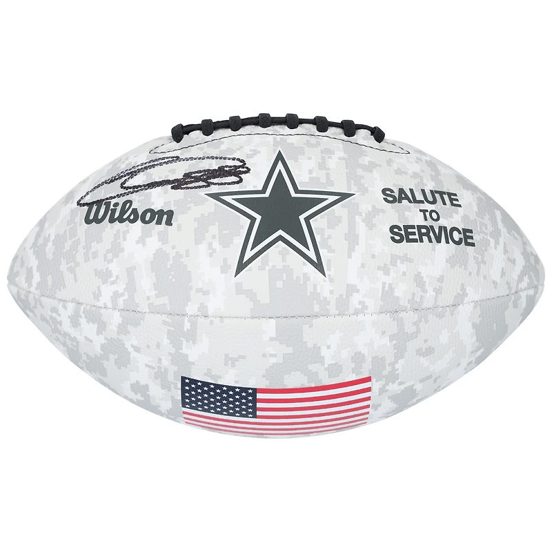 Ballon de football Wilson 2024 autographié par CeeDee Lamb des Cowboys de Dallas
