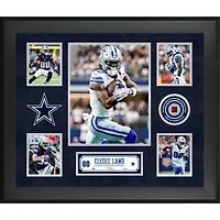 CeeDee Lamb Dallas Cowboys Framed 20" x 24" 5-Photo Collage with a Piece of Game-Used Football - Limited Edition of 500