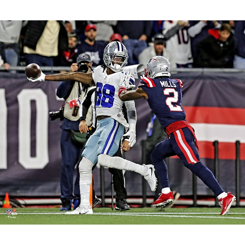 Photographie de CeeDee Lamb, touchdown gagnant non signé des Cowboys Dallas contre les Patriots