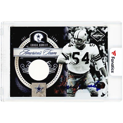 Carte autographiée de Chuck Howley (Dallas Cowboys) Panini Limited 2010 America's Team Threads Relic n° 4, n° 21/25