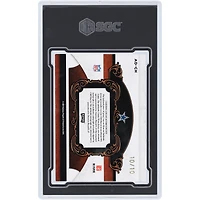 Cliff Harris Dallas Cowboys Autographed 2007 Playoff National Treasures All Decade Material Jersey Relic #AD-CH #10/10 SGC Authenticated 8.5 Card