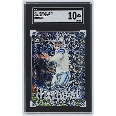Carte Panini Donruss Optic Mythical #6 SGC 2023 des Cowboys de Dallas de Dak Prescott, authentifiée, 10 pièces