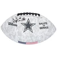 Ballon de football Wilson autographié par Dak Prescott des Cowboys de Dallas en 2024