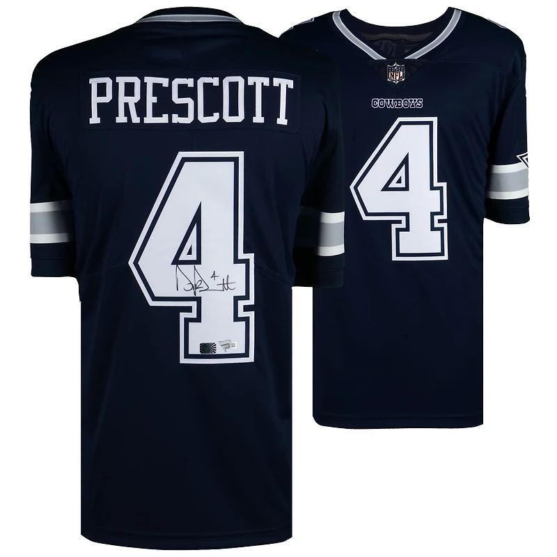 Dak Prescott Dallas Cowboys Autographed Blue Nike Limited Jersey