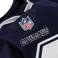 Maillot Nike Elite bleu marine autographié par Dak Prescott des Dallas Cowboys