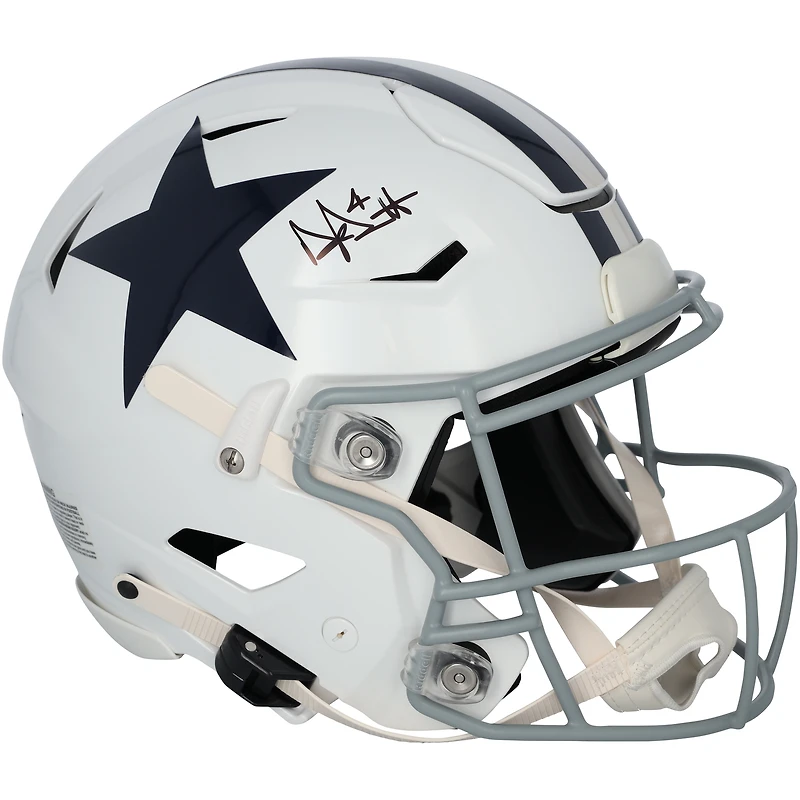 Casque authentique Riddell 1960-63 Throwback Speed Flex autographié par Dak Prescott des Cowboys de Dallas