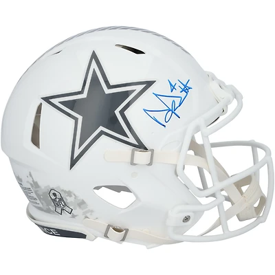 Casque Riddell authentique autographié par Dak Prescott Dallas Cowboys 2024 Salute To Service Speed