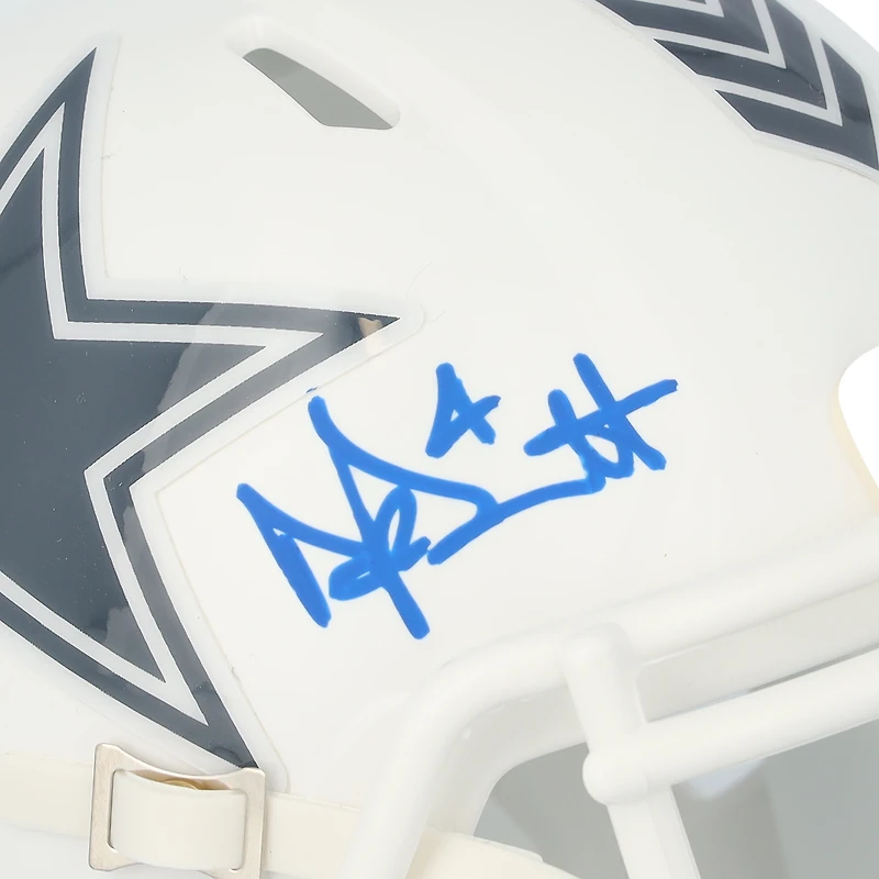Casque Riddell 2024 Salute To Service Speed ​​Mini autographié par Dak Prescott des Cowboys de Dallas